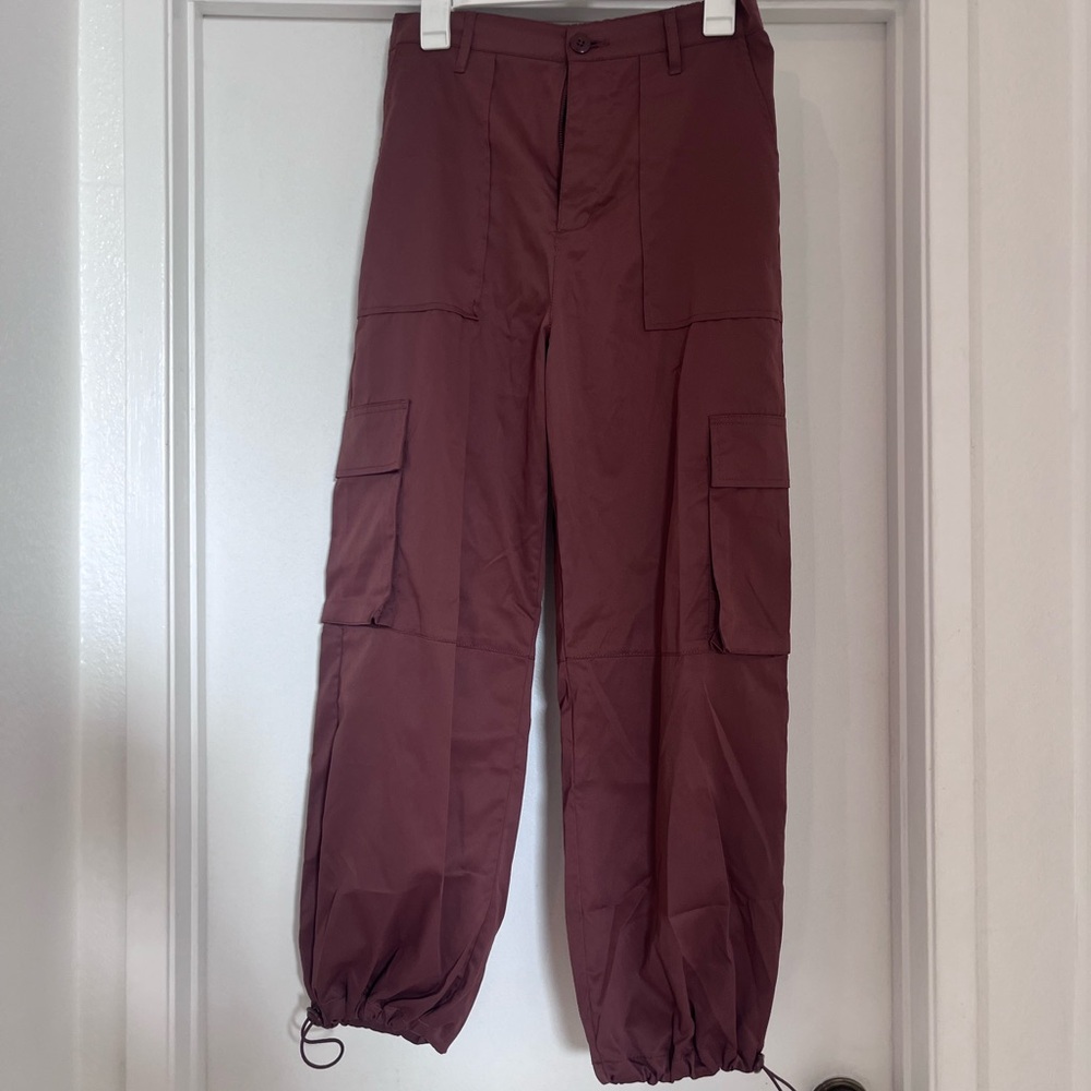 Women’s Burgundy Cargo Pants